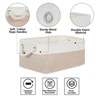 Aoibox Small Fabric Storage Baskets Set of 6 Beige Collapsible Bins 11.8x7.8x5 in Decorative Organizers for Shelves, Bathroom, Baby Room - 4 of 4