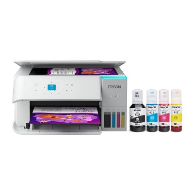 Epson EcoTank ET-2980 Wireless All-in-One Color Supertank Printer - White: Automatic 2-Sided Printing, Borderless Photos, Print From Mobile Device