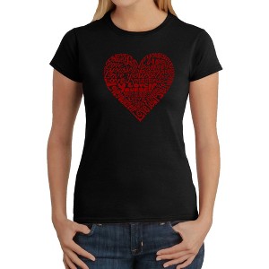 LA Pop Art Love Yourself - Women's Word Art T-Shirt - 1 of 4