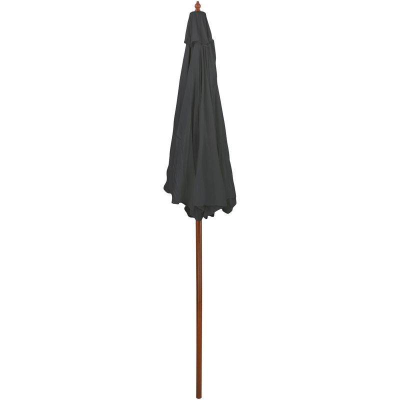 Northlight 8.5ft Outdoor Patio Market Umbrella with Wooden Pole, Gray, 3 of 5