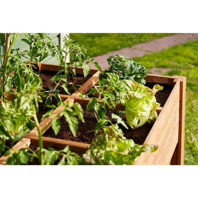 Spruce Pine Elevated Brown Raised Garden Bed with Shelf