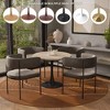 LeisureMod Bristol 27" Round Dining Table – Sintered Stone Top Accent Café Table & Sturdy Steel Black Pedestal Base for Kitchen and Small Spaces - 4 of 4