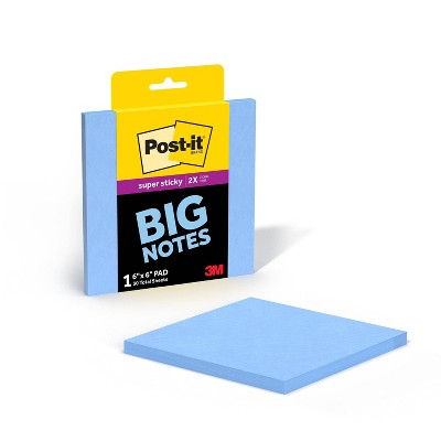 Post it 6 x6 Super Sticky Big Notes Blue 30 Sheets Target