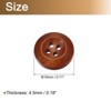 Unique Bargains Wooded Sewing DIY Craft Clothing Sewing Round Buttons 50 Pcs - 2 of 4