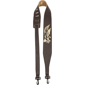 Perri's Garment Leather Banjo Strap With Embossed Eagle Brown 2.5 in. - 1 of 1