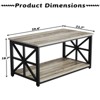 Coffee Table with Storage, Design Farmhouse Coffee Table, Space Saving, Industrial Coffee Table for Living Room - 2 of 4