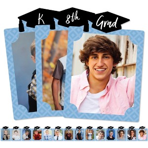 Big Dot of Happiness Light Blue Graduation 8 x 10 inches K-12 School Photo Holder - DIY Party Decor - Picturific Display - 1 of 4