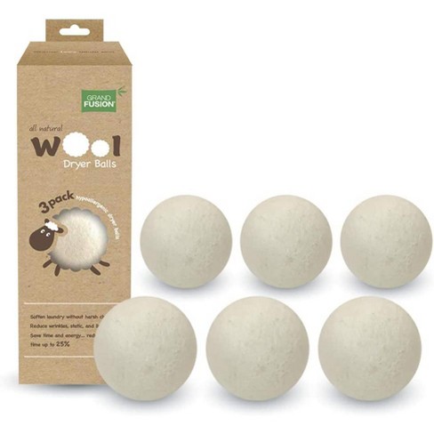 6 Pack Wool Dryer Balls  Mixed (3 Natural/ 3 Black) – Molly's Suds