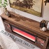 SinCiDo Fireplace TV Stand for 85" TV, w/ Sliding Barn Doors, Remote Control Adjustable 3D Fireworks and LED Lamp, w/ 42" Electric Fireplace TV Stand - 2 of 4
