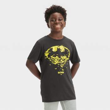 Boy\'s Target Logo Batman Arkham Heather Grey Origins Text T-shirt :