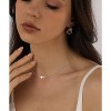 14K Gold Silver Cross Necklace Dainty Choker Non Tarnish Faith Jewelry - 4 of 4