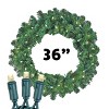 Novelty Lights LED Pre-Lit Artificial Christmas Wreath, Colorado Pine Greenery, Christmas Decoration - 2 of 4