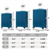BEAFUP 20"/24"/28" 3 pcs/set in ABS Spinner Wheel Luggage, Carry on Suitcase, Matching Color, TSA Combination Lock - 3 of 4