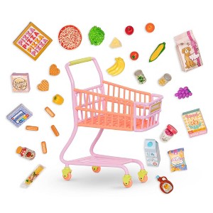 Glitter Girls Shopping Cart & Groceries Accessory Set for 14" Dolls - 1 of 4