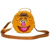 Disney Bag, Crossbody, Round, The Muppets Fozzie Bear Face Character Close Up Faux Fur, Brown, Vegan Leather - 4 of 4