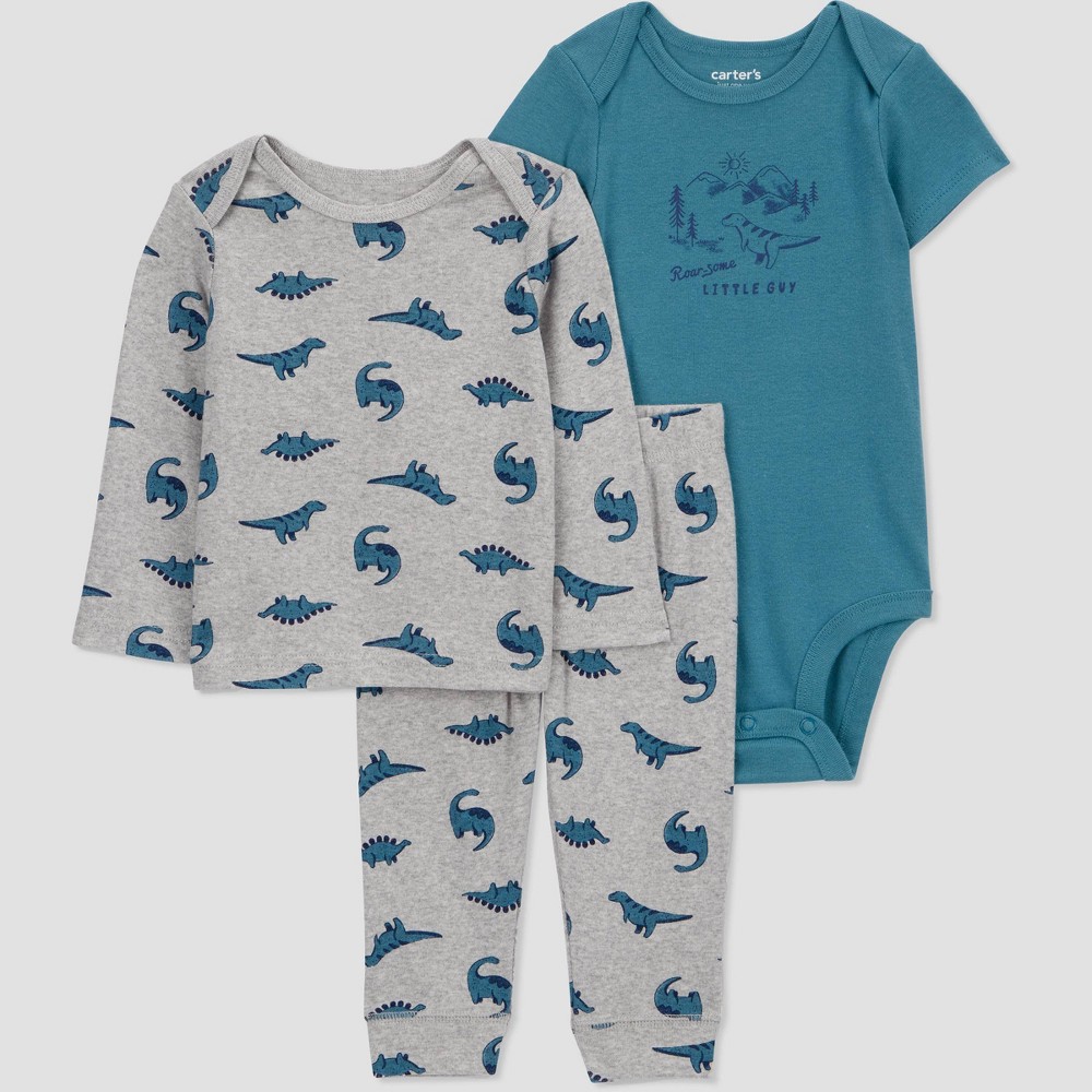 Carter's Just One You® Baby Boys' Dino Top & Bottom Set - Blue 3M