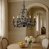 ALOADECOR Contemporary Dark Bronze Leaf Chandelier Elegant Interior Lighting With Crystal Accents For Dining Room Foyer - 3 of 4
