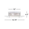 Possini Euro Design Modern Ceiling Light Flush Mount Fixture 15 3/4" Wide Gleaming White 3-Light 2-Tier Clear Frosted Glass for Bedroom Kitchen House - 4 of 4