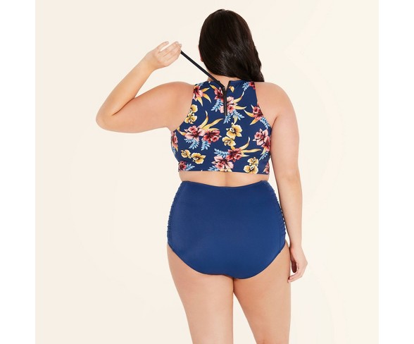 Beach Betty + Slimming Control High Neck Bikini Swim Top