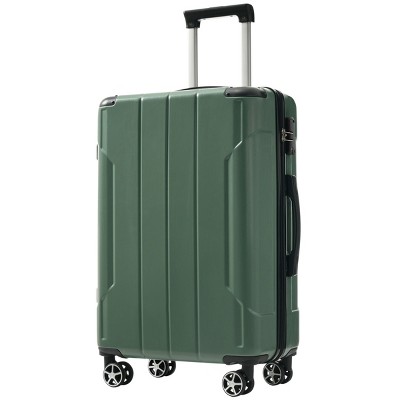 FURNIinspire Luggage 24 Inch Hardshell Suitcase, Checked Luggage, Lightweight Suitcases with Wheels for Travel, Business, Green, 10.2"*15.9"*25.8"