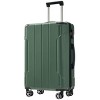 FONTOI 24 Inch Checked Luggage Expandable Hardshell Luggage Lightweight Durable Travel Large Suitcase with Wheels, Green 15.9"* 10.2"*25.8" - 2 of 4