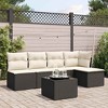 vidaXL Garden Sofa Set Black PE rattan, powder-coated steel, tempered glass - 2 of 4