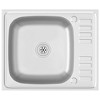 vidaXL Kitchen Sink with Drainer Set Silver 19.7"x23.6"x6.1" Stainless Steel - 2 of 4