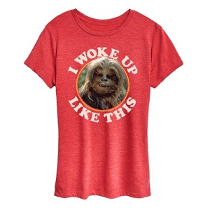 Women's - Star Wars - I Woke Up Like This Chewie Short Sleeve Graphic T-Shirt - 1 of 4