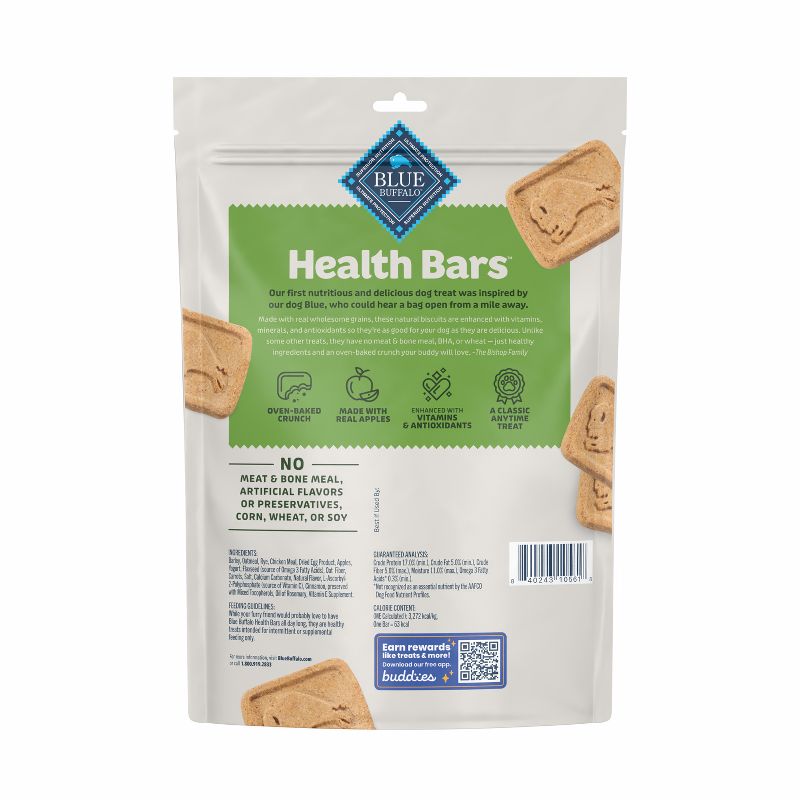Blue Buffalo Health Bars Natural Crunchy Dog Treats Biscuits with Apple & Yogurt Flavor, 3 of 6
