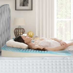 Boyd Sleep Cooling Gel Memory Foam Body Wedge Pillow with Gradual Incline - Ergonomic Sleep Support - 1 of 4