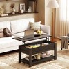 Coffee Table, 39" Lift Top Coffee Table with Hidden Compartment and Storage Shelf - 2 of 4