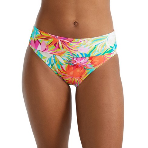Sunsets Women's Lotus Fold-over High-waist Bikini Bottom - 33b-lotus 16  Lotus : Target