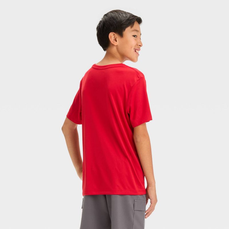 Boys' Short Sleeve Baseball T-Shirt - All In Motion™ Red, 3 of 5