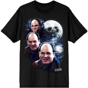 Seinfeld Three Georges Men's Black Tee - 1 of 3