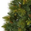 Nearly Natural 7.5-ft North Carolina Mixed Pine Artificial Christmas Tree with 470 Warm White LED Lights, 1895 Bendable Branches and Pinecones - 3 of 4