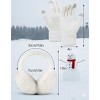 FAAYFIAN Cozy Faux Fur Ear Warmer Earmuffs and Gloves Set for Women Girls, Soft Winter Ear Covers Headband for Cold Weather - 3 of 4