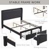 Queen Size Bed Frame With 2 Storage Drawers, Headboard, Built-in USB Charging, Storage Shelf Upholstered Bed Frame, No Box Spring Needed Bed Frame - 3 of 4