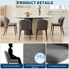 Mid-Century Modern Dining Chairs - Upholstered Kitchen Chairs with Wood Legs, Comfortable Back Support, Easy Assembly for Dining Room, - 4 of 4