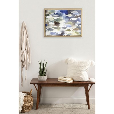 Natural Polystyrene Framed Marine Life Glass Wall Art, 18x24