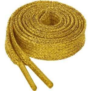 Allegra K Sneakers Glitter Shiny Metallic Flat Shoe Laces 1 Pair - 1 of 4