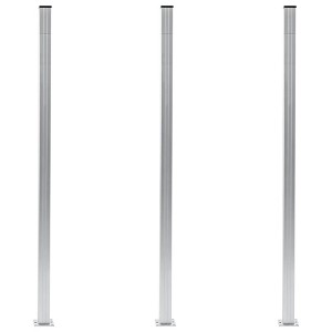VidaXL Fence Posts 3 pcs Aluminum 72.8" - 1 of 4