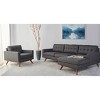 Gneiss Modern Linen Arm Chair - SFV4732A - Slate/Grey - Safavieh Couture - 2 of 4