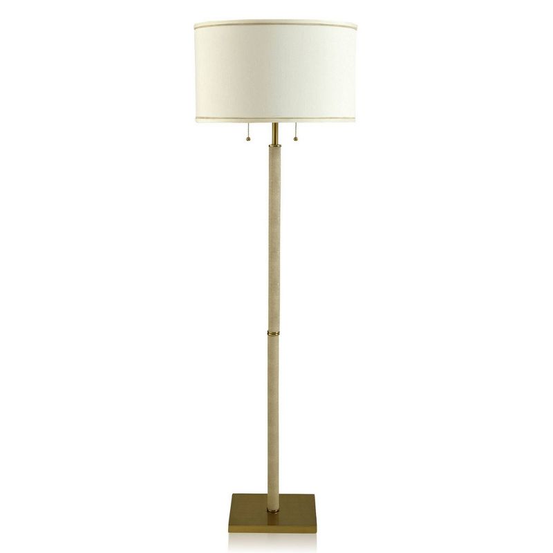 Dann Foley Lifestyle Shagreen Pattern Floor Lamp Polished Brass - StyleCraft, 1 of 5