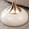 Small Round Martini Side Table,Modern Metal Accent Table with Artistic Mermaid Tail Base for Living Room-Baofuwish - 3 of 4