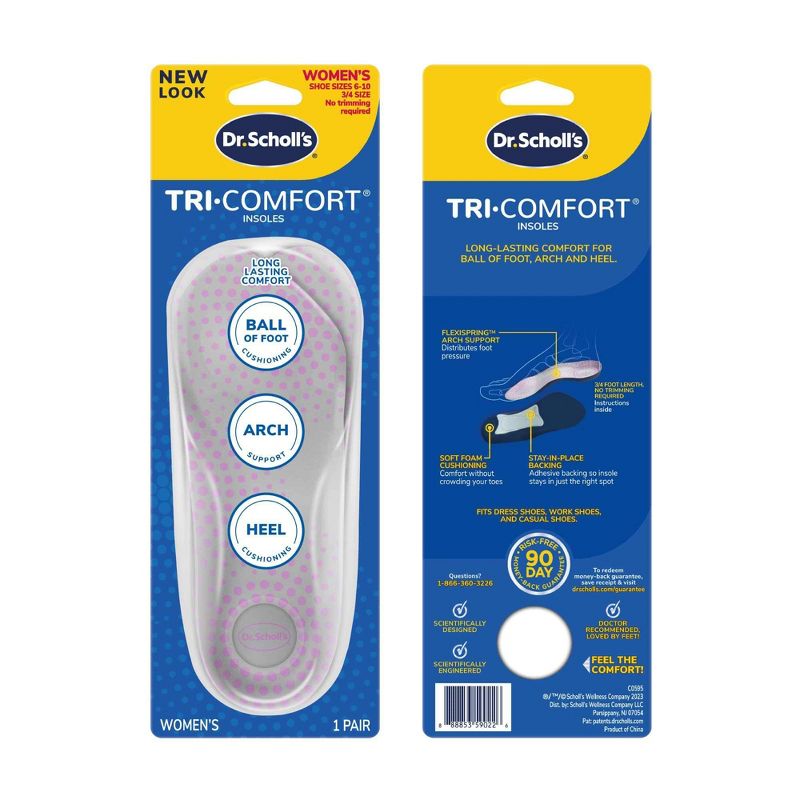 Dr. Scholl's Comfort Tri-Comfort Insoles for Women - Size (6-10), 3 of 12