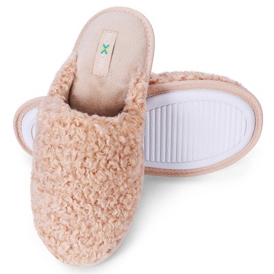 ROXONI Women Slipper Cozy Memory Foam, Indoor Outdoor Rubber Sole