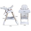 BABYYER Adjustable Baby High Chair, Portable Infant Feeding Seat with Removable Tray and Harness, 160lbs Capacity for Dining, Living Room - 3 of 4