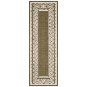 Modern Neutral Bordered Area Rugs, Soft Washable Solid Geometric Runner Rugs Living Room Bedroom Dining Nursery Apartment Dorm Office Farmhouse Decor - 1 of 4