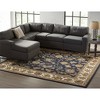 Blue Tan And Gold Oriental Hand Tufted Area Rug - 2 of 4