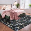 Acekool Washable Area Rug, Modern Floral Non-Slip Stain Resistant Low-Pile Carpet for Living Room Bedroom, Easy Care - 3 of 4